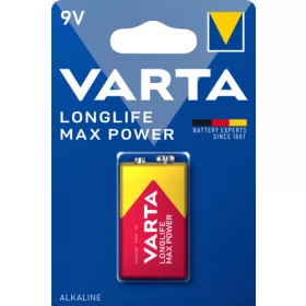 Varta Longlife Max Power  9 V-os/E/ 6LR61 elem