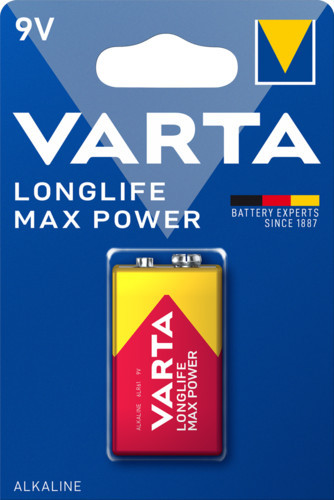 Varta Longlife Max Power  9 V-os/E/ 6LR61 elem