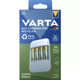 Varta Eco Pro töltő 4db AAA 800mAh akkumulátorral