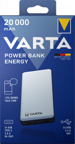 Varta Portable Power Bank Energy 20000mAh töltő