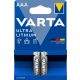 Varta Ultra Lithium mikro/ AAA/ LR03 elem