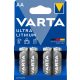 Varta Ultra Lithium ceruza/ AA/ LR06 elem