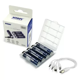   Xtar R6 / AA 1.5V Li-ion 2450mAh akkumulátor biztonsági funkcióval és USB-C porttal 