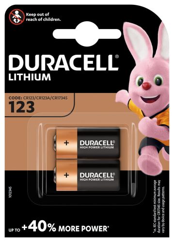 Duracell lítium elem CR123