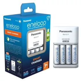   Panasonic Eneloop BQ-CC17 töltő – 4 db Eneloop AA 2000 mAh akkumulátorral