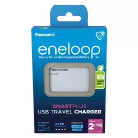   Panasonic Eneloop BQ-CC87 USB akkumulátortöltő – Smart USB töltő és power bank funkció AA/AAA Ni-MH akkukhoz (5410853063995)