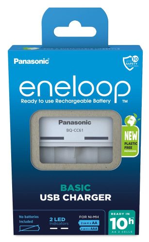 Panasonic Eneloop akkumulator töltő BQ-CC61 USB EKO