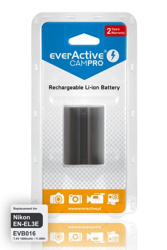 Nikon EN-EL3/EN-EL3E akkumulátor everActive CamPro 1600mAh