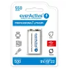 everActive 6F22/9V Li-ion 550 mAh akkumulátor C típusú USB-vel