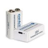 EeverActive 6F22/9V Li-ion 550 mAh akkumulátor C típusú USB-vel