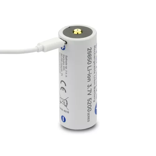EverActive 26650 3.7V Li-ion 5200mAh micro USB bemenettel