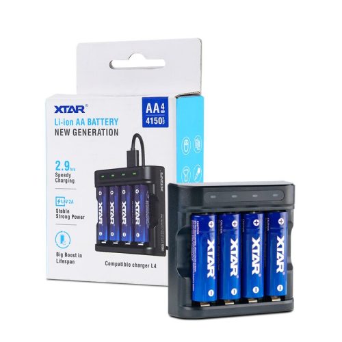 Xtar L4 akkumulátor töltő AA/AAA Li-ion 1,5V/NiMH 