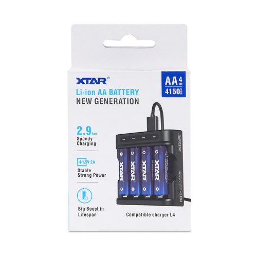 Xtar L4 akkumulátor töltő AA/AAA Li-ion 1,5V/NiMH 