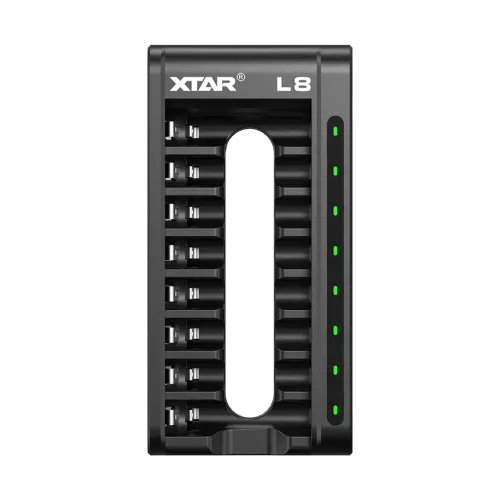 XTAR L8 8 csatornás AA / AAA akkumulátor töltő (1,5V Li-ion és 1,2V Ni-MH)
