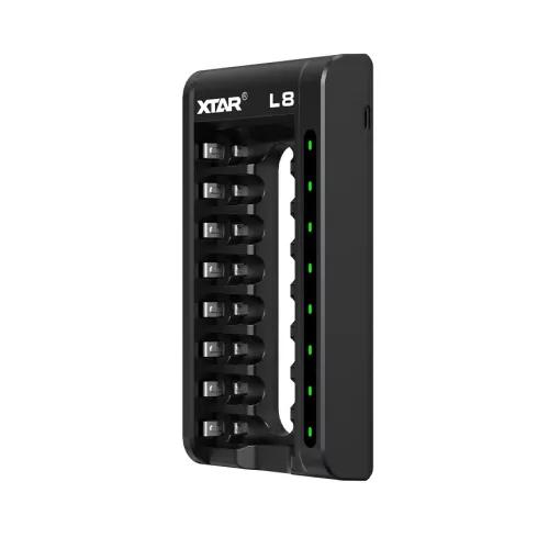 XTAR L8 8 csatornás AA / AAA akkumulátor töltő (1,5V Li-ion és 1,2V Ni-MH)