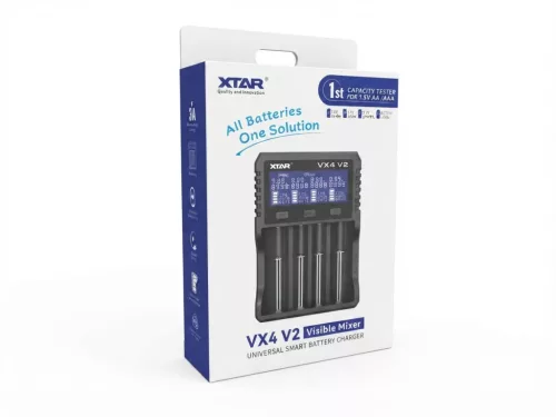 XTAR VX4 v2 univerzális akkumulátortöltő négy csatornával